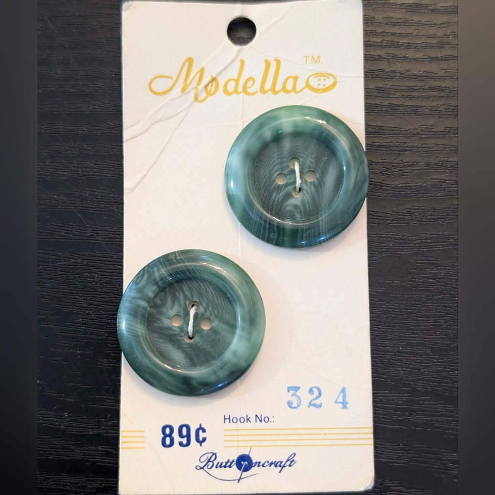 Modella Teal Button Pair